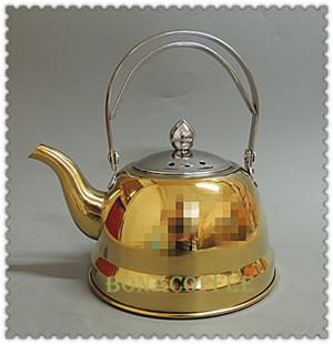 Golden tea pot