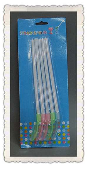 Straw spoon