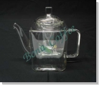 Square Flower Tea Set Glass